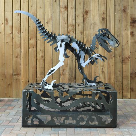 sheet metal dinosaur|metal dinosaur sculpture value.